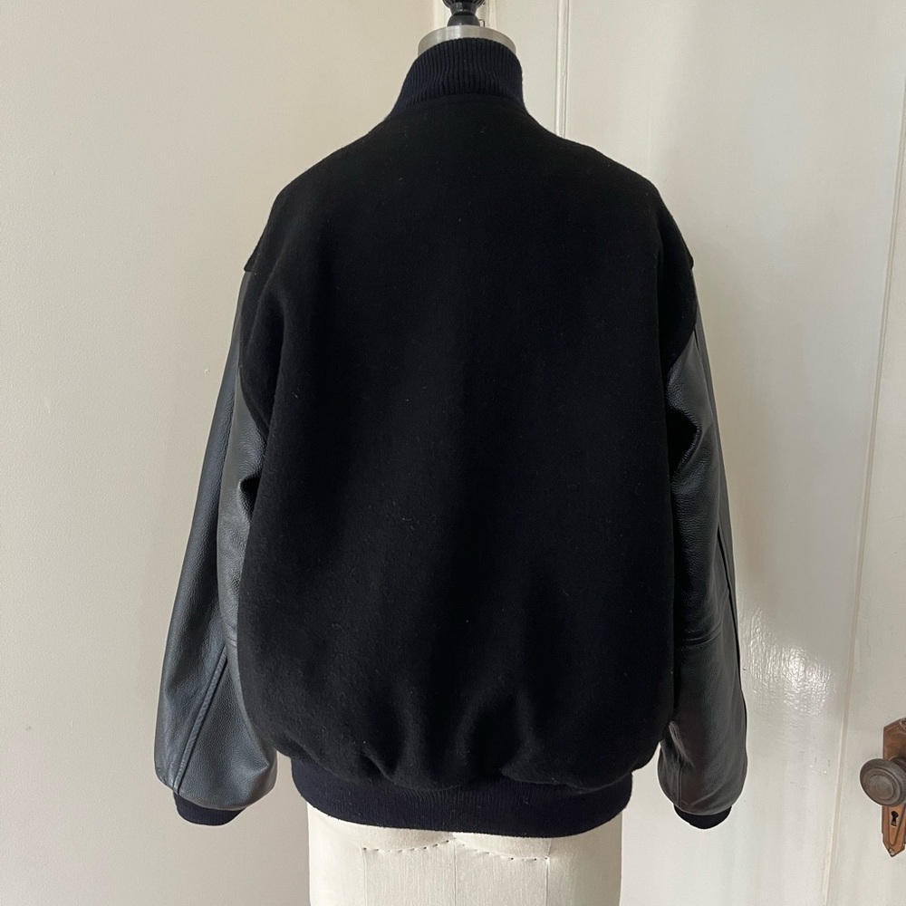 Port Authority Wool and Leather Letterman Bomber Jacket - Picture 7 of 14